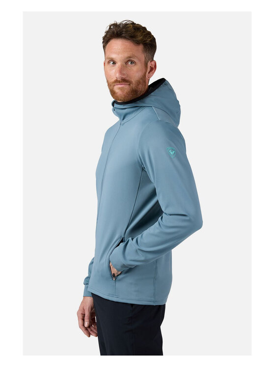 Rossignol Rossignol Bluza techniczna Mid Layer Stretch Hoodie Niebieski Regular Fit