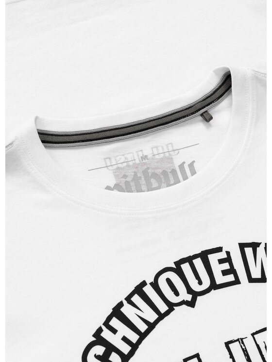 PITBULL PITBULL T-Shirt IN TECHNIQUE WE TRUST Biały Regular Fit