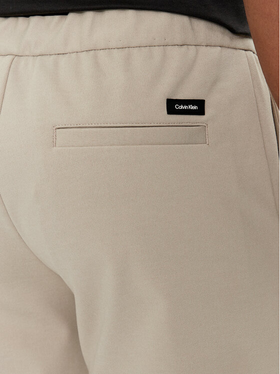 Calvin Klein Calvin Klein Kalhoty z materiálu K10K113647 Béžová Comfort Fit