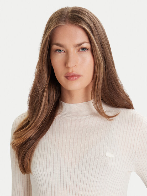 Lacoste Lacoste Пуловер AF4189 Екрю Slim Fit