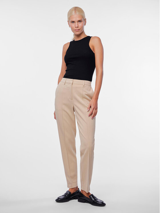 YAS Chino nohavice Scoop 26032835 Béžová Regular Fit