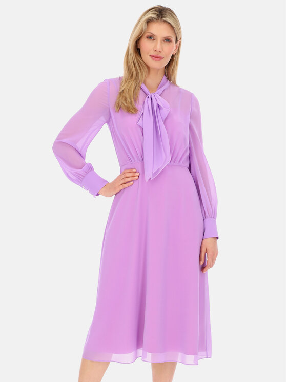 L’AF L’AF Sukienka koktajlowa Jenni Fioletowy Slim Fit