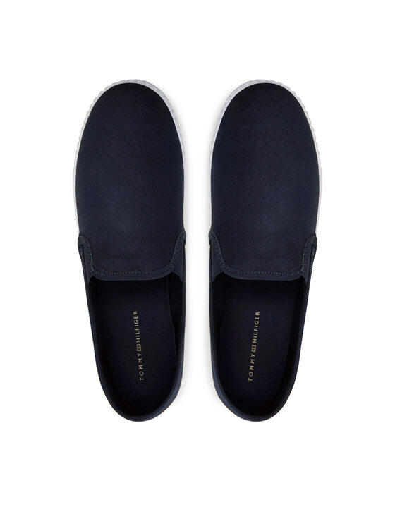 Tommy Hilfiger Tommy Hilfiger Tenisice Canvas Slip-On Sneaker FW0FW07806 Tamnoplava