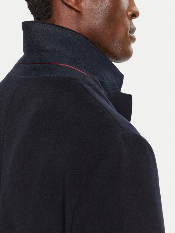 Tommy Hilfiger Tommy Hilfiger Płaszcz wełniany MW0MW36611 Granatowy Regular Fit