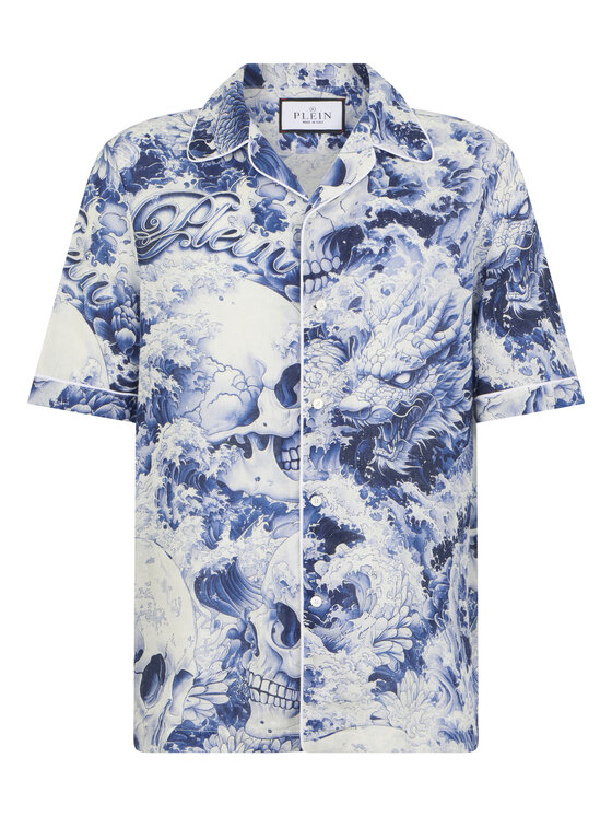 PHILIPP PLEIN PHILIPP PLEIN Koszula 29794 Granatowy Regular Fit