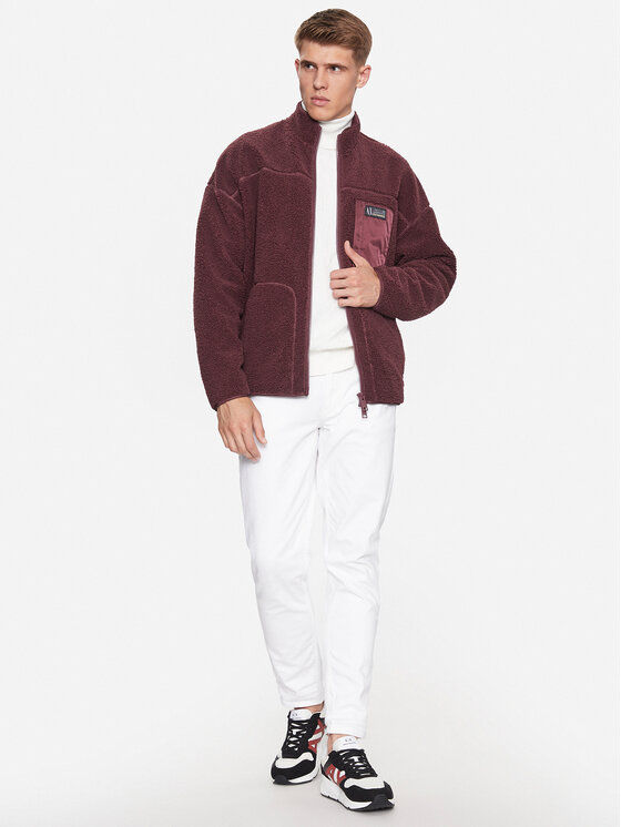 Armani Exchange Armani Exchange Felpa di pile 6RZMJD ZJDLZ 14AU Bordeaux Regular Fit