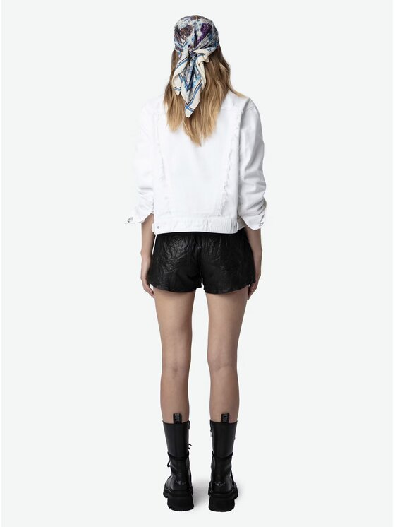 Zadig&Voltaire Zadig&Voltaire Kurtka jeansowa WWOW6423JUD Biały Close Fit