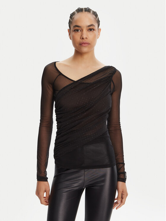 Versace Jeans Couture Versace Jeans Couture Bluse 78HAH600 Schwarz Slim Fit