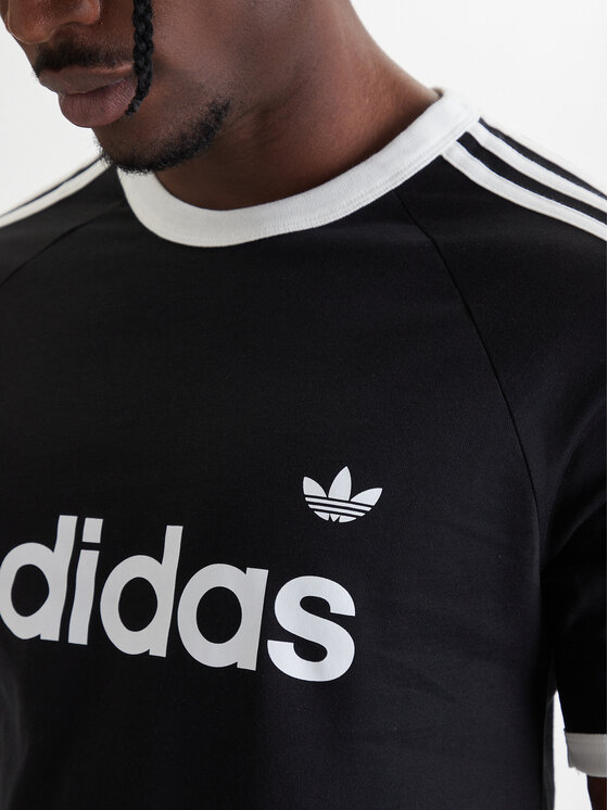 adidas adidas Póló 3-Stripes Ringer KF0417 Fekete Slim Fit