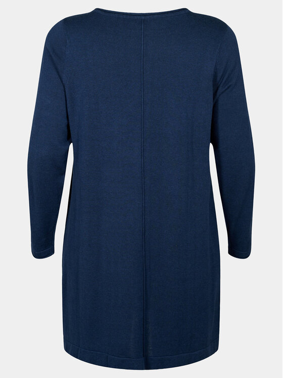 Zizzi Zizzi Rochie tricotată M61194B Bleumarin Regular Fit