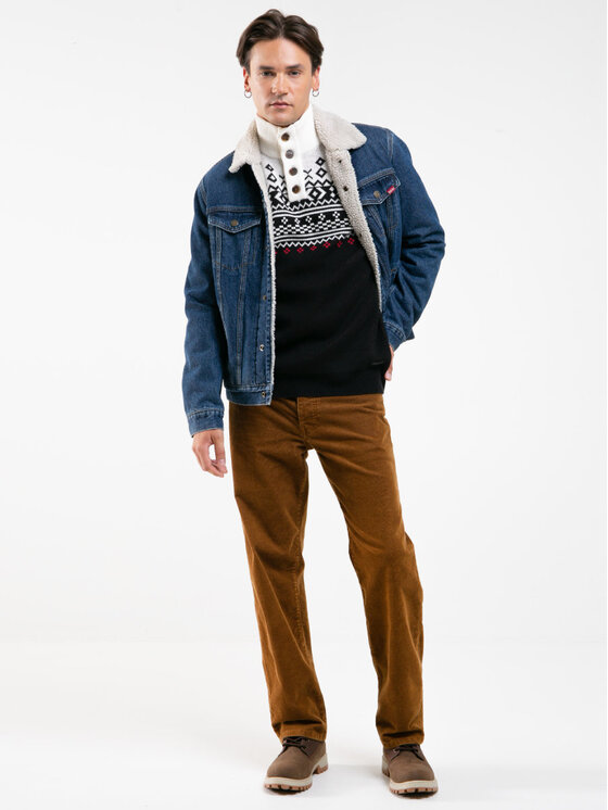 BIG STAR BIG STAR Sweter KRISTOF_906_160 Czarny Basic Fit