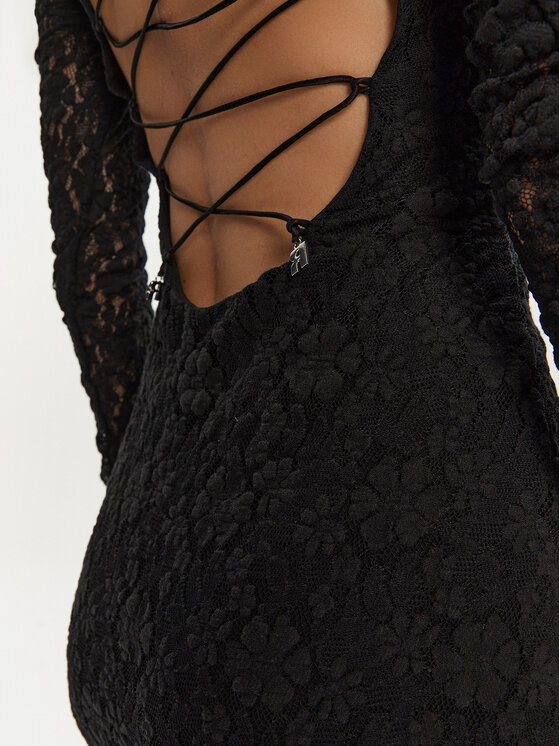 ROTATE ROTATE Kokteiļkleita Gabriella 113072100 Melns Slim Fit