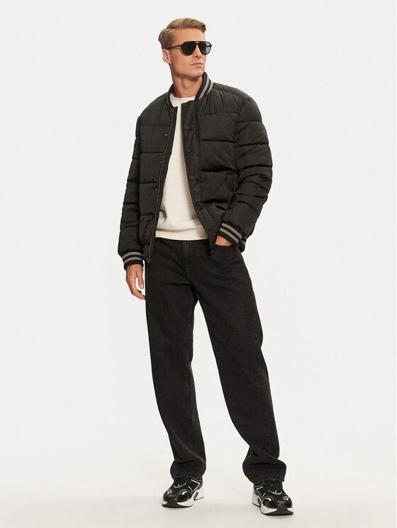 Guess Guess Kurtka bomber M4BL31 WGJ92 Czarny Regular Fit