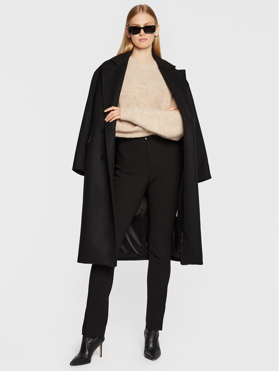 Pantaloni di tessuto Stina 17725 Nero Slim Fit