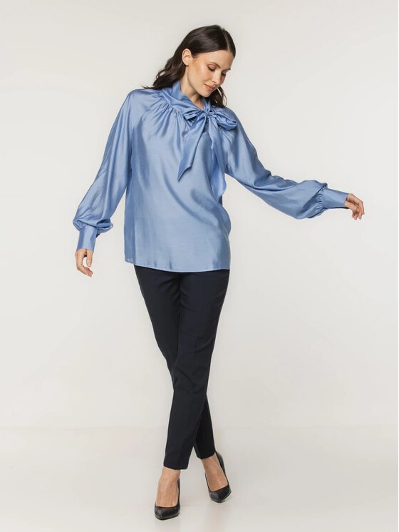 Willsoor Willsoor Bluzka 61516 Niebieski Oversize