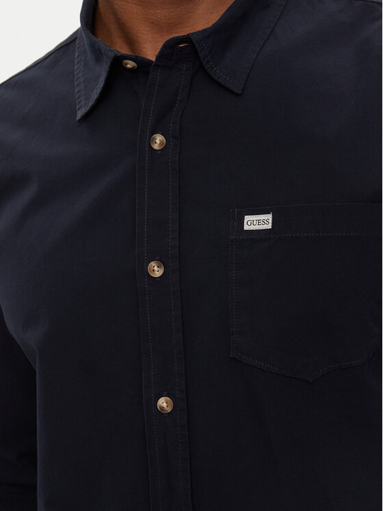 Guess Jeans Guess Jeans Koszula M4YH35 WGCF1 Granatowy Slim Fit
