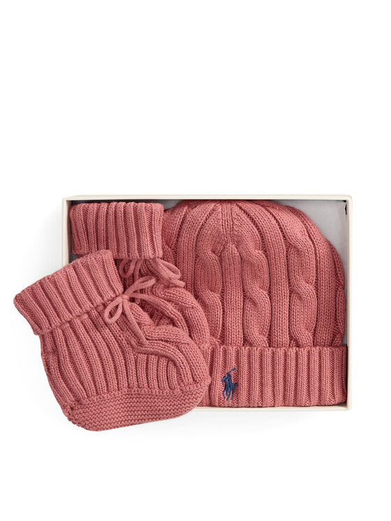 Polo Ralph Lauren Polo Ralph Lauren Sapka és zokni szett 320P01426507 Sötét rózsaszín