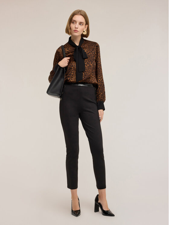 Motivi Motivi Pantaloni di tessuto P000Q104283N033 Nero Skin Fit