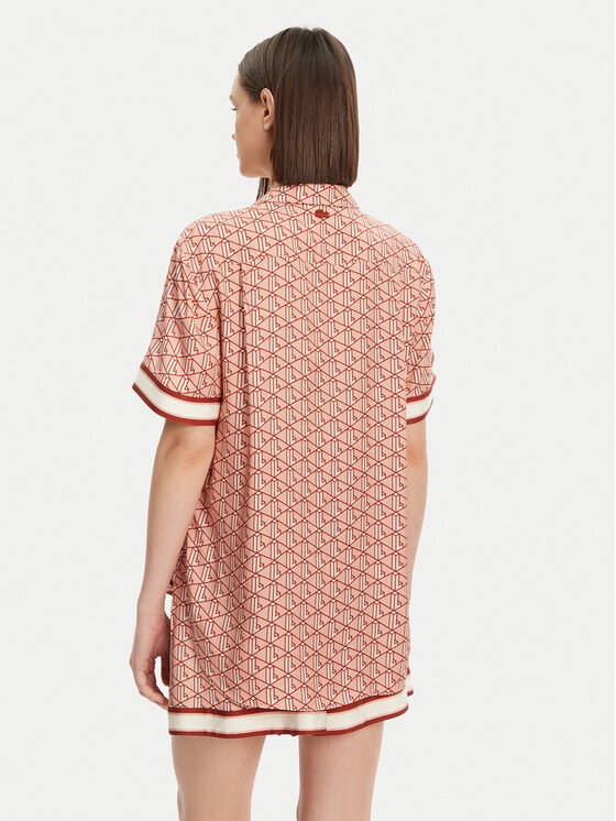 Lacoste Lacoste Camicia CF0495 Arancione Oversize