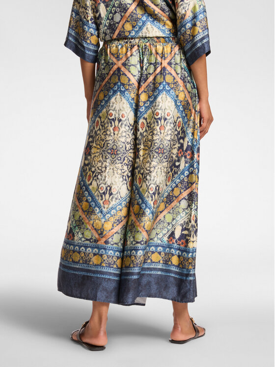 Elena Mirò Elena Mirò Pantaloni di tessuto P078Z000168N002 Blu Cropp Fit