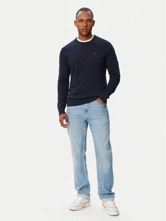 Tommy Jeans Tommy Jeans Džemperis Essential DM0DM22853 Tumši zils Slim Fit