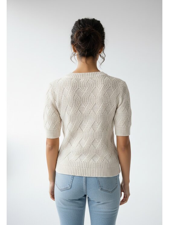 FIGL FIGL Svetr M1261 Béžová Regular Fit