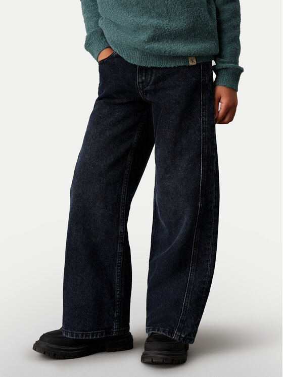 Calvin Klein Jeans Blugi Extreme Skater Blue Black Rgd IB0IB02275 Bleumarin Regular Fit