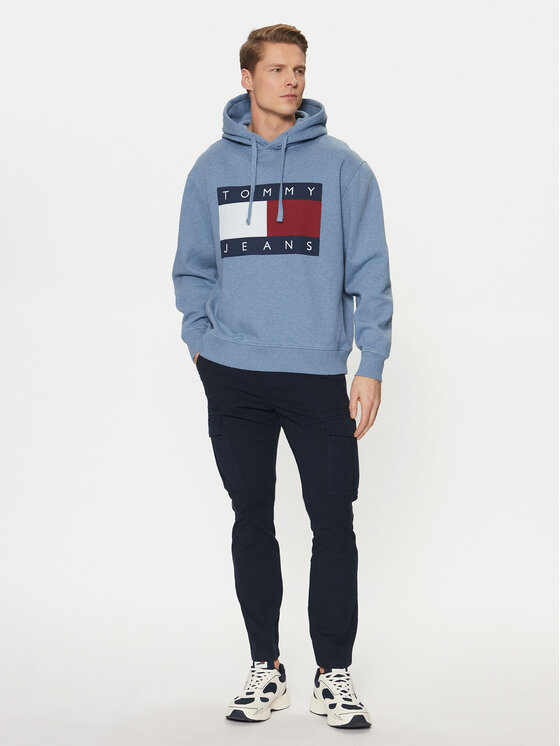 Tommy Jeans Tommy Jeans Majica dugih rukava Flag DM0DM21174 Plava Regular Fit