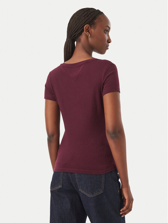 Tommy Jeans Tommy Jeans Тишърт DW0DW20458 Виолетов Slim Fit