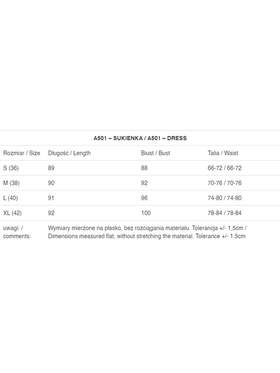 Awama Awama Sukienka letnia A501 Różowy Basic Fit