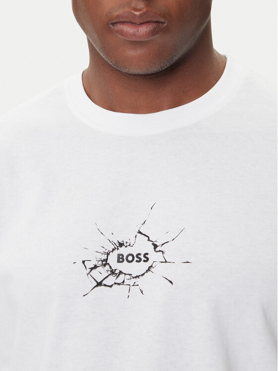 BOSS BOSS Majica Te_Voyage 50546370 Bela Relaxed Fit