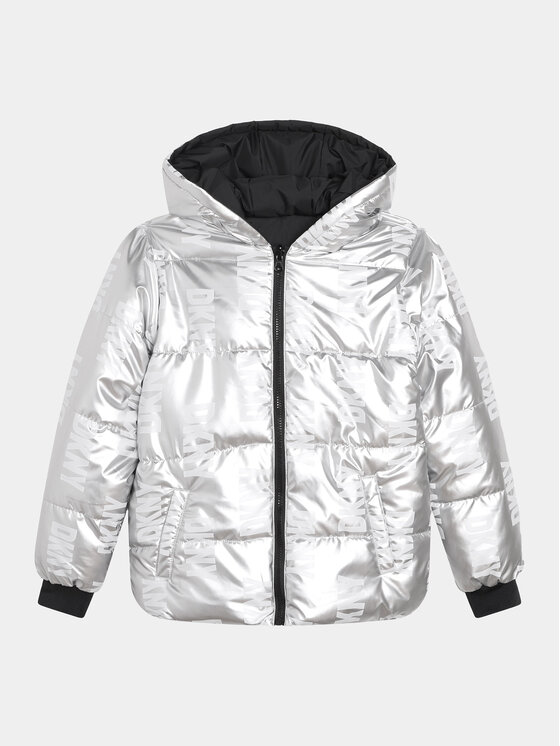 DKNY DKNY Giubbotto invernale D36684 S Argento Regular Fit