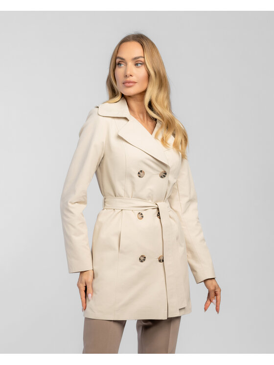 Salme Salme Trenčkot Ksenia Biela Regular Fit