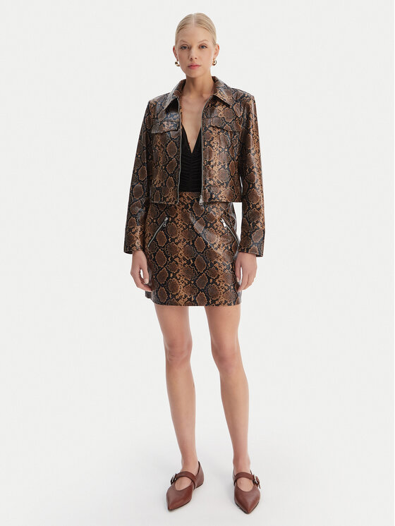 ONLY ONLY Яке от имитация на кожа Paris 15365492 Кафяв Regular Fit