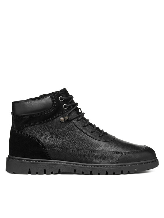 Geox Geox Šnurovacia obuv U Ghiacciaio U46DGA 04622 C9999 Čierna