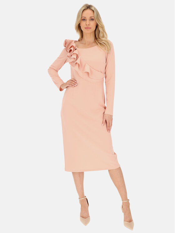L’AF L’AF Sukienka koktajlowa Kim Różowy Slim Fit