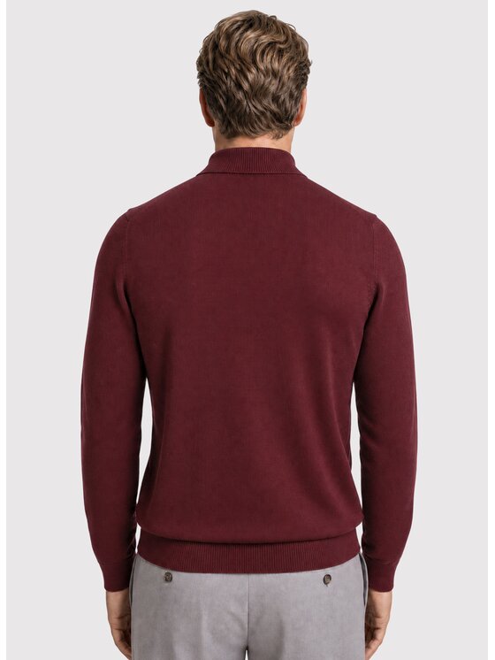 Pako Lorente Pako Lorente Sweter P26WN-2X-009 Bordowy Regular Fit