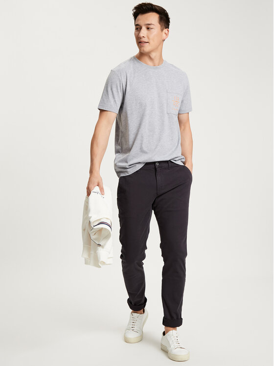Cross Jeans Cross Jeans T-Shirt 15904-004 Szary Regular Fit