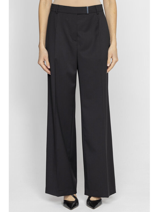 Deni Cler Milano Deni Cler Milano Spodnie materiałowe W-DC-5239-E2-H5-90-1 Czarny Loose Leg