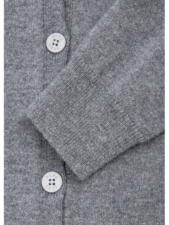 BENU BENU Kardigan Sweter Szary Regular Fit