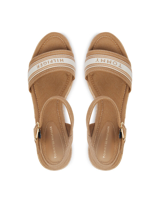 Tommy Hilfiger Tommy Hilfiger Espadrillid Mid Wedge Espad Webbing FW0FW09230 Beež