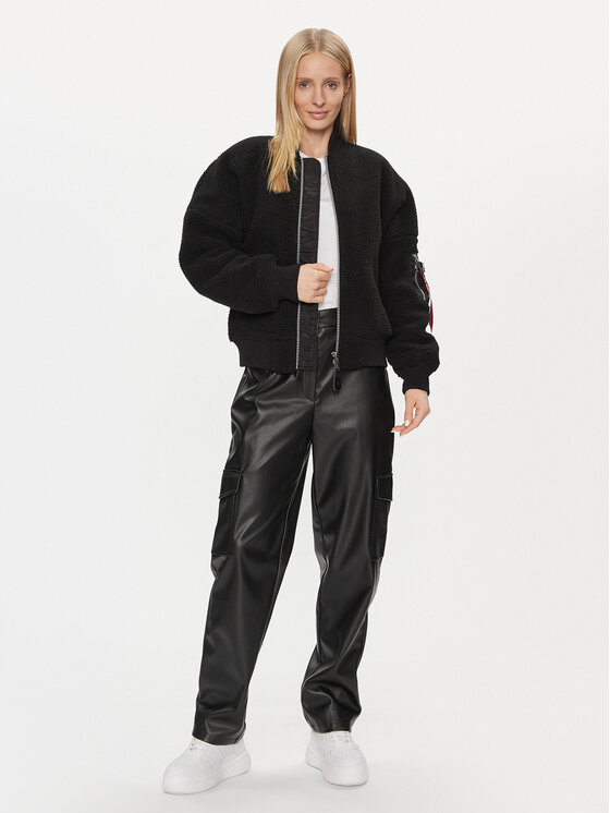 Alpha Industries Alpha Industries Μπόμπερ μπουφάν MA-1 VF Teddy 108003 Μαύρο Regular Fit