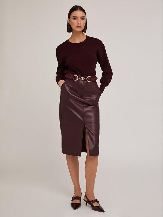 Motivi Motivi Cardigan M147W003182N036 Bordeaux Regular Fit