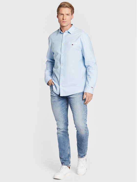 Tommy Jeans Tommy Jeans Camicia Serif Linear Oxford DM0DM15143 Blu Classic Fit