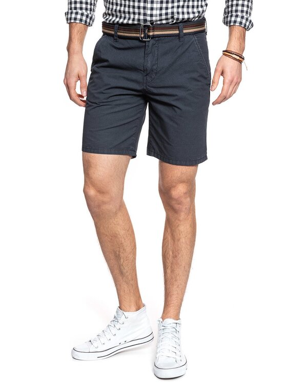 Mustang Mustang Szorty materiałowe DENVER SHORT Niebieski Regular Fit