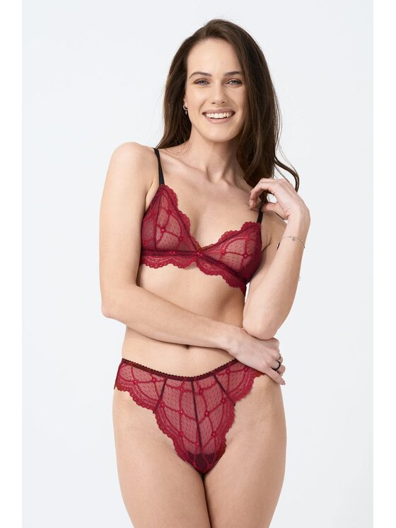Love and Hate Love and Hate Reggiseno Bralette Mija Rosso
