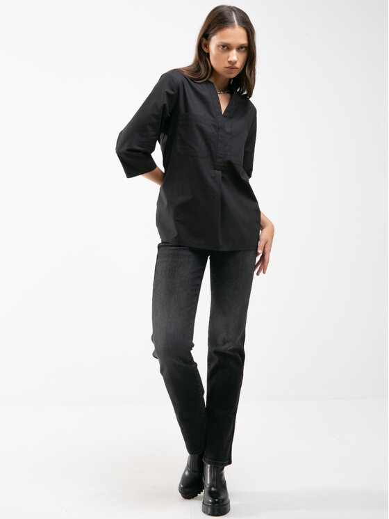 BIG STAR BIG STAR Bluzka OZTA_906_140 Czarny Basic Fit