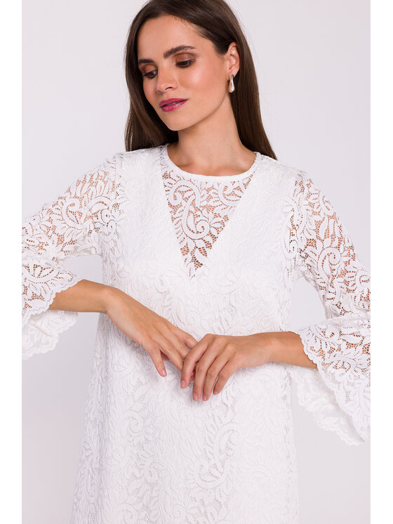 Stylove Stylove Sukienka wieczorowa s380 Kremowy Ladies Fit