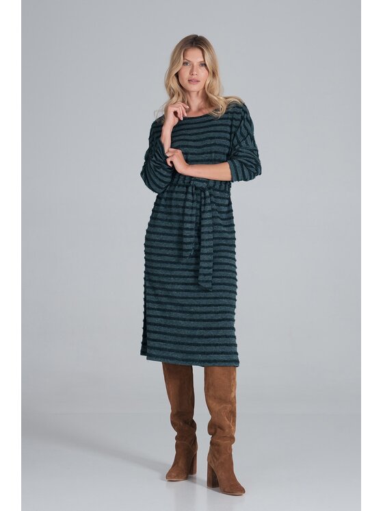 FIGL FIGL Sukienka M848 Zielony Regular Fit