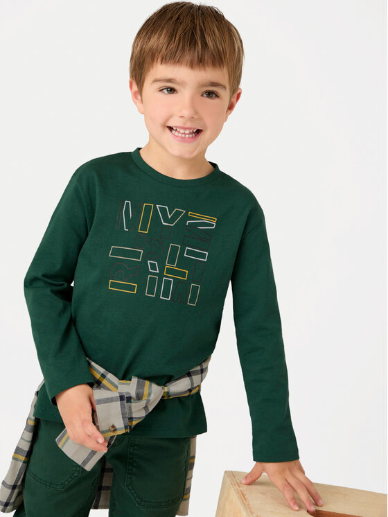 Mayoral Mayoral Bluză 173 Verde Regular Fit